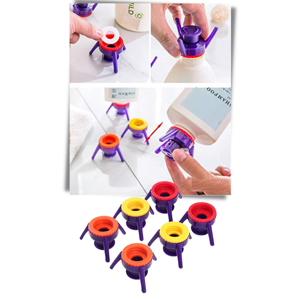 Confezione da 6 tappi versatili per bottiglie