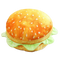 Cuscino ad hamburger in peluche - Ozerty