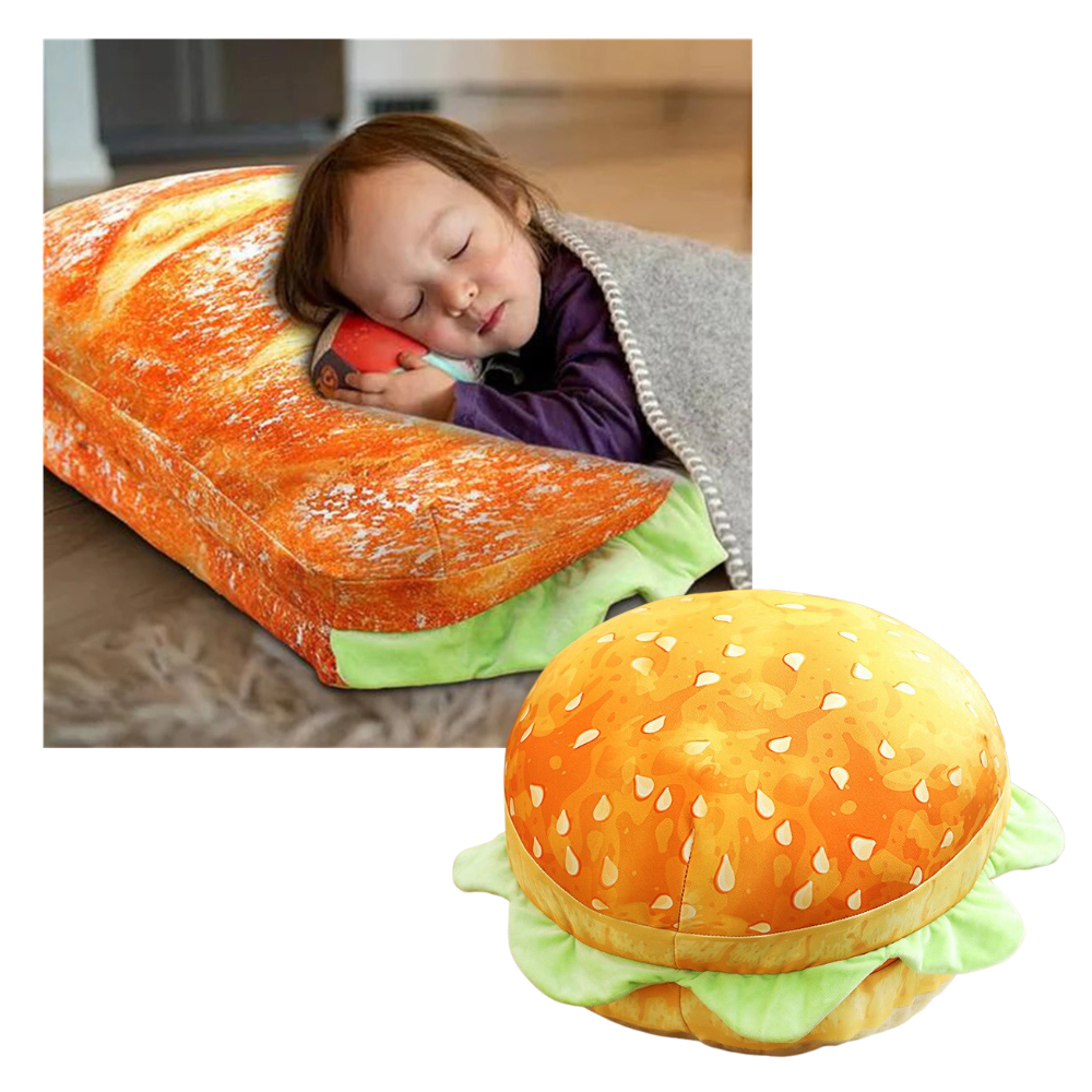 Cuscino ad hamburger in peluche - Ozerty