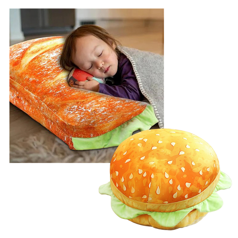 Cuscino ad hamburger in peluche - Ozerty