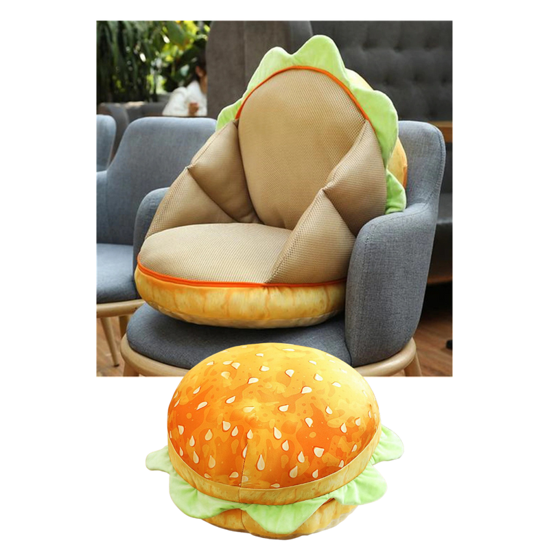 Cuscino ad hamburger in peluche