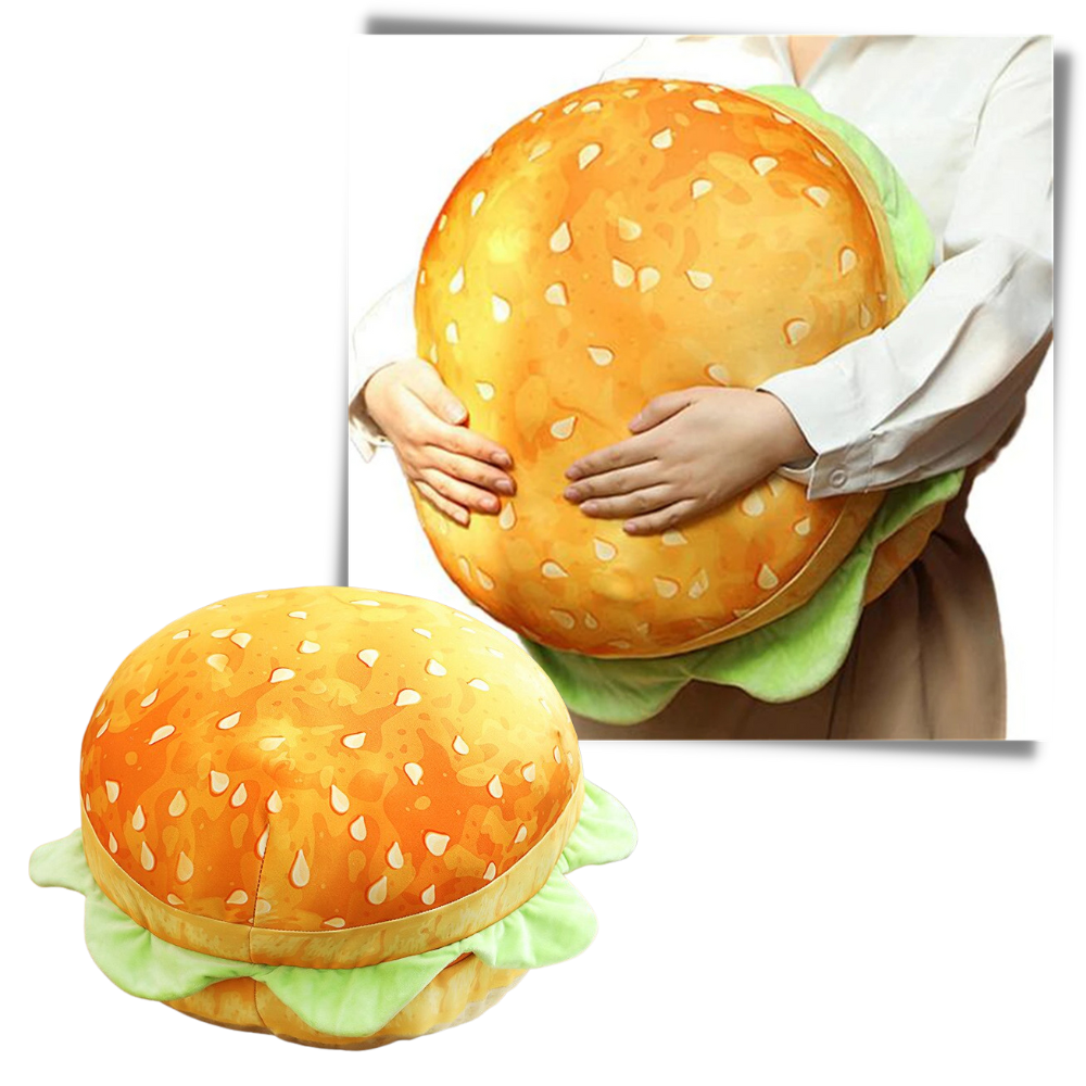 Cuscino ad hamburger in peluche - Ozerty