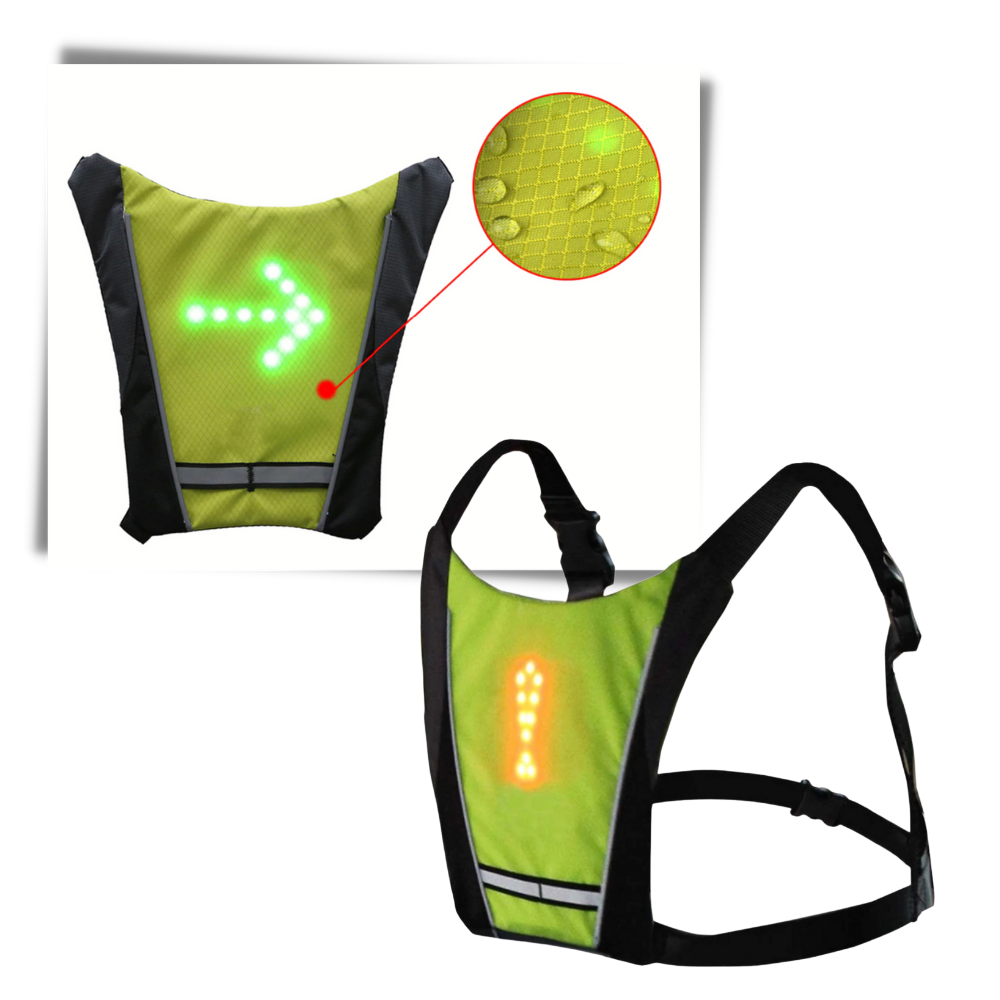 Gilet da ciclismo riflettente con LED - Ozerty