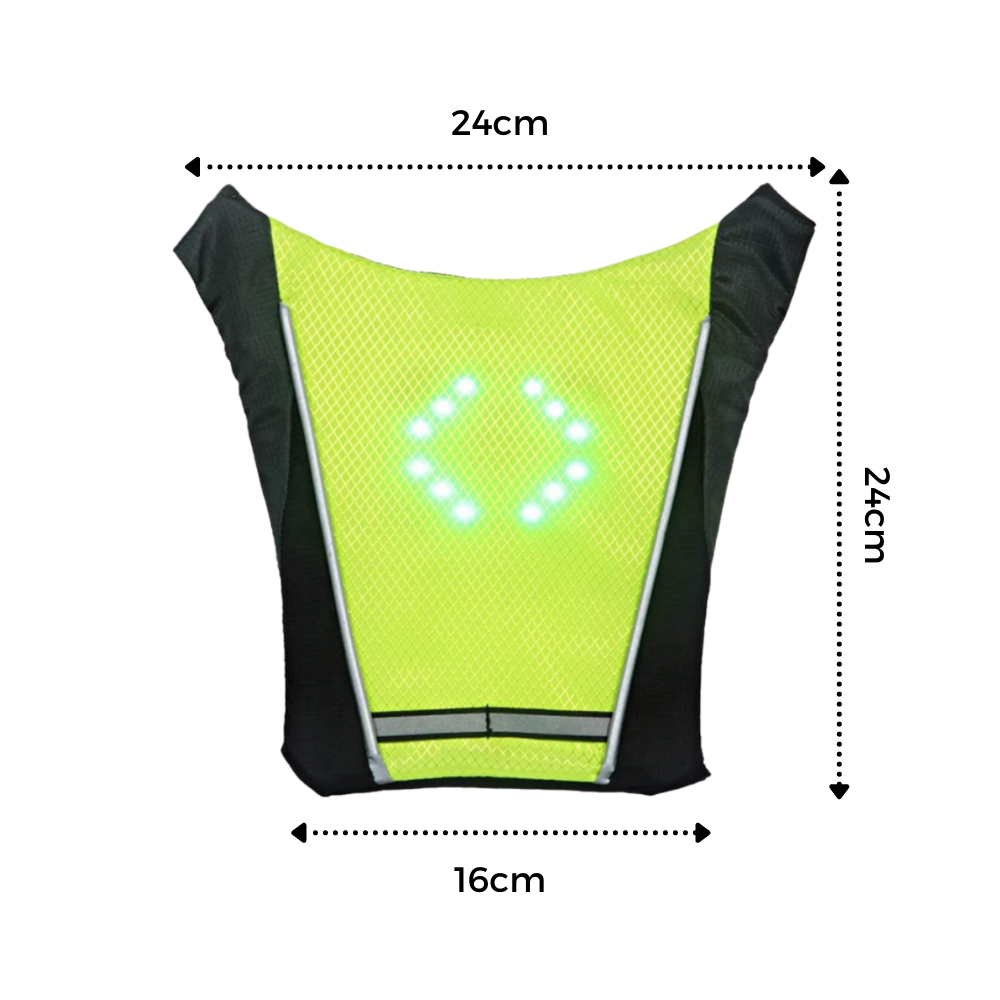 Gilet da ciclismo riflettente con LED - Ozerty