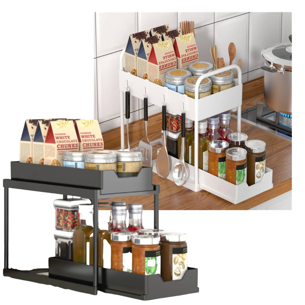 Portaspezie da cucina a doppio cassetto - Ozerty