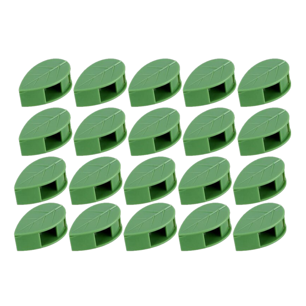 Confezione da 20 clip adesive a forma di foglia per piante rampicanti - Ozerty