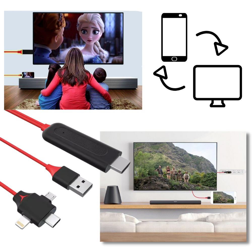 Cavo adattatore HDMI per telefoni e tablet - Ozerty