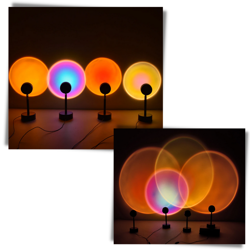 Lampada da scrivania a LED con proiettore di luce colorata - Ozerty