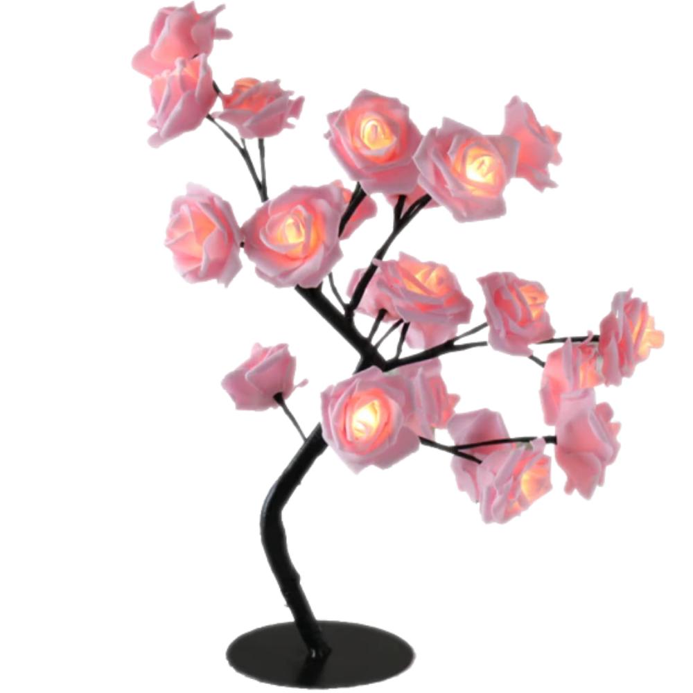 Deliziosa lampada ad albero di rose