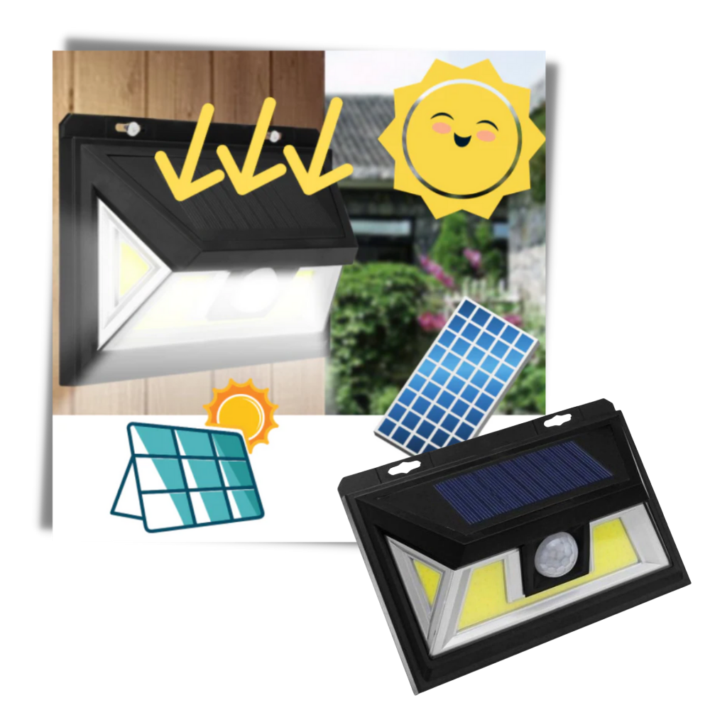 LED ad energia solare con rilevatore di movimento - Ozerty