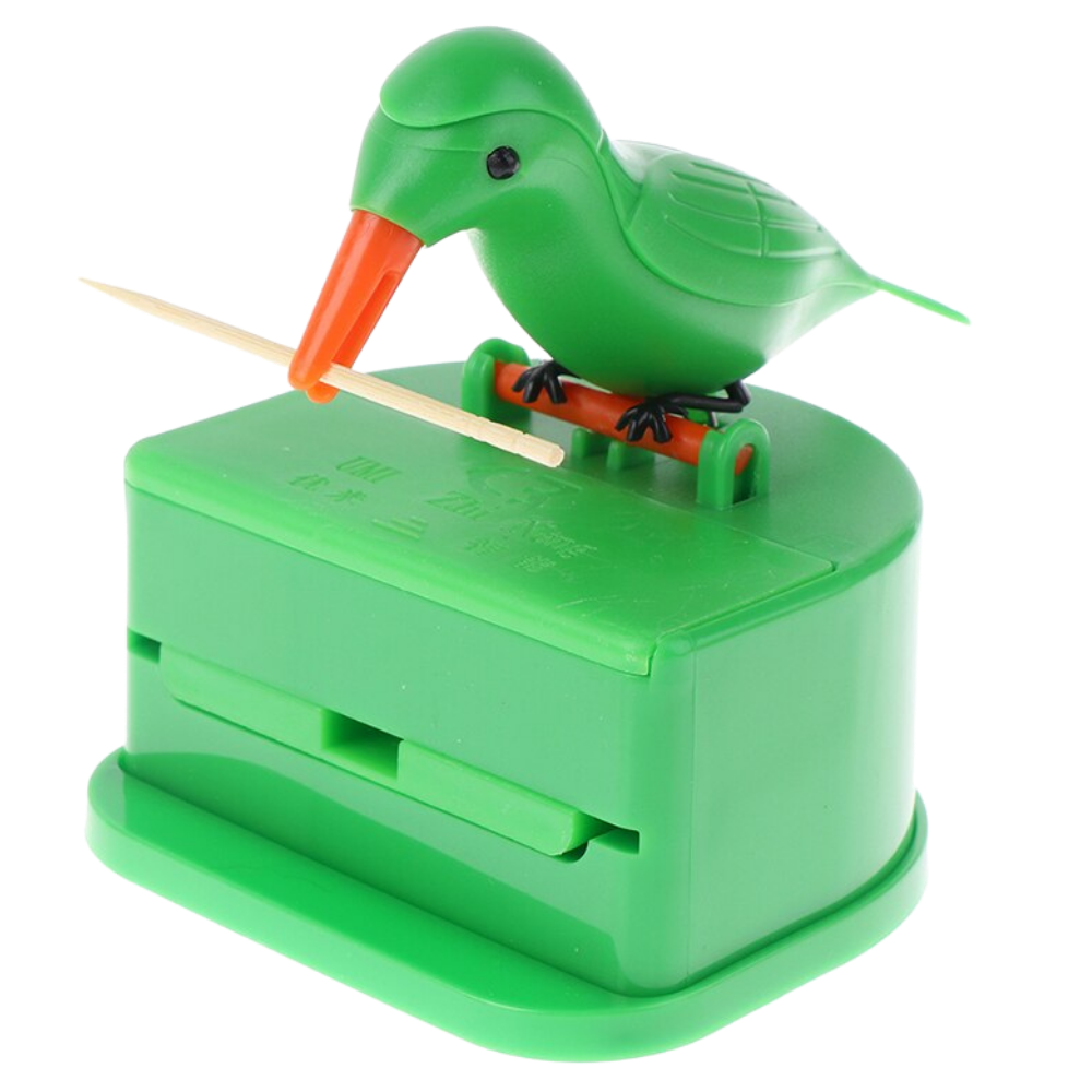 Scatola dispenser di stuzzicadenti a forma di uccelli