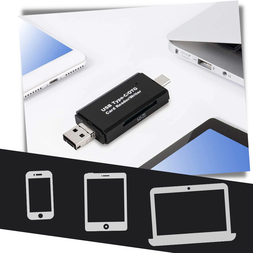 3-in-1 SD memory card reader