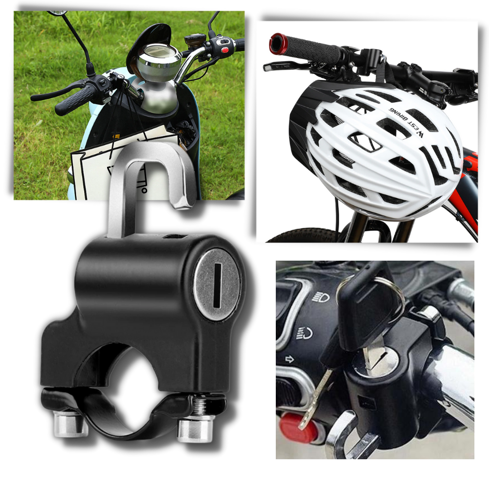 Lucchetto Universale Per Casco Da Moto Con Chiavi, In Lega Lucchetto Per Moto Bicicletta Scooter 22 28 Mm 96111601 - 4