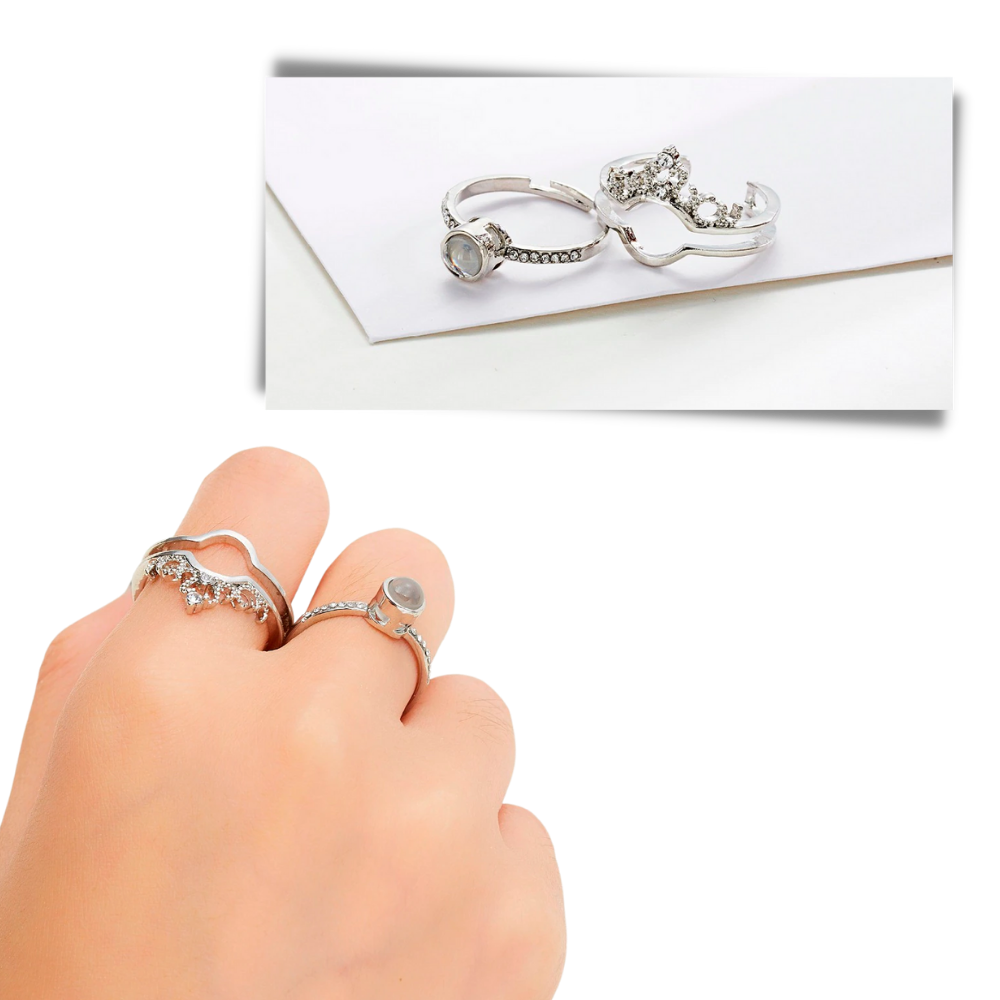 Anello con scritto ti outlet amo in 100 lingue