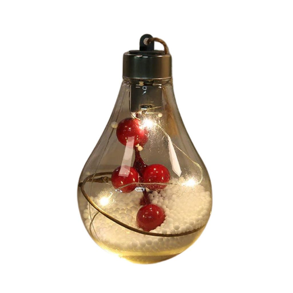 Lampadina a sfera di Natale trasparente a LED - Ozerty