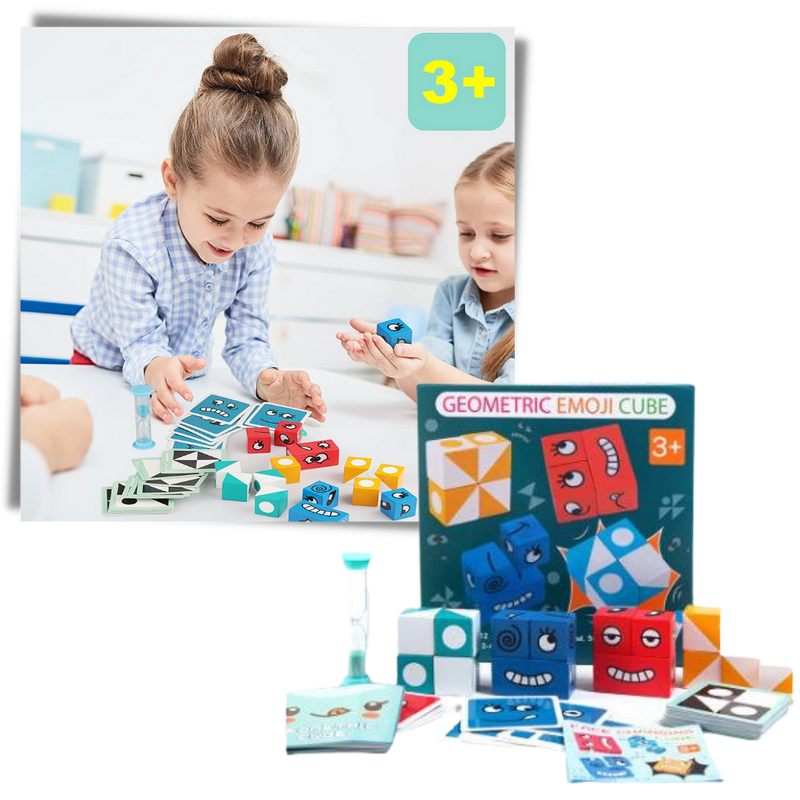 Gioco di emoji del cubo magico Montessori