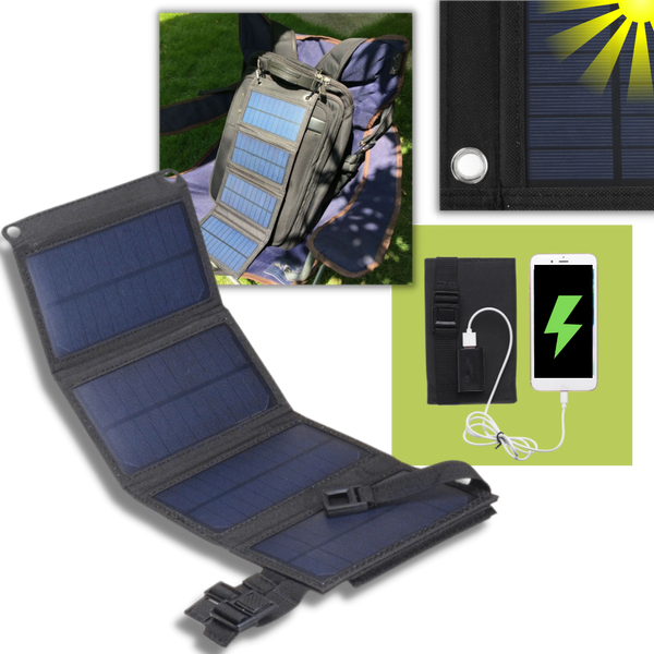 Pannello solare portatile con 2 porte usb - Ozerty