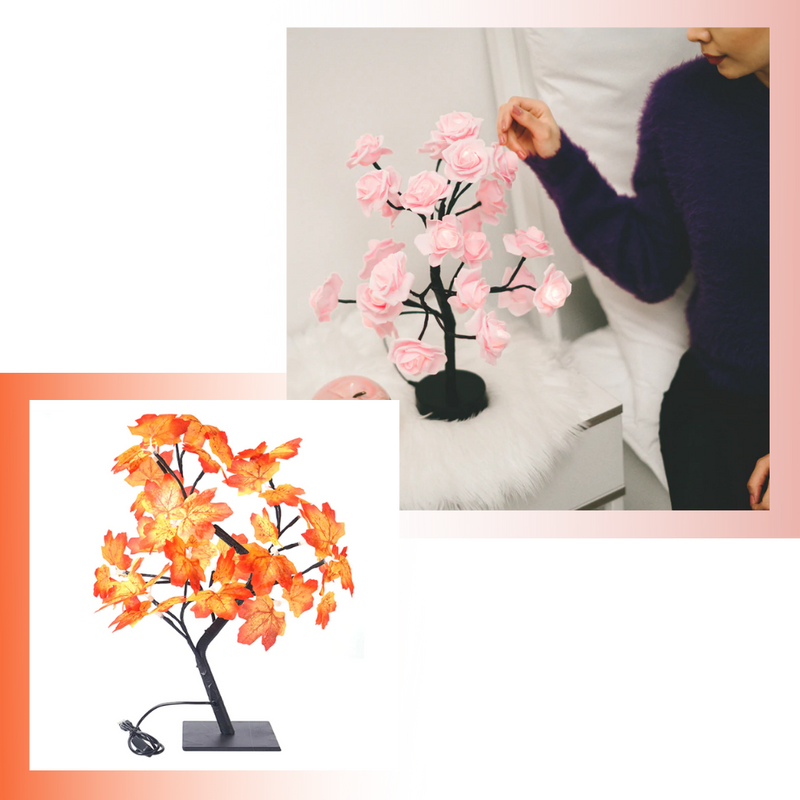 Deliziosa lampada ad albero di rose - Ozerty