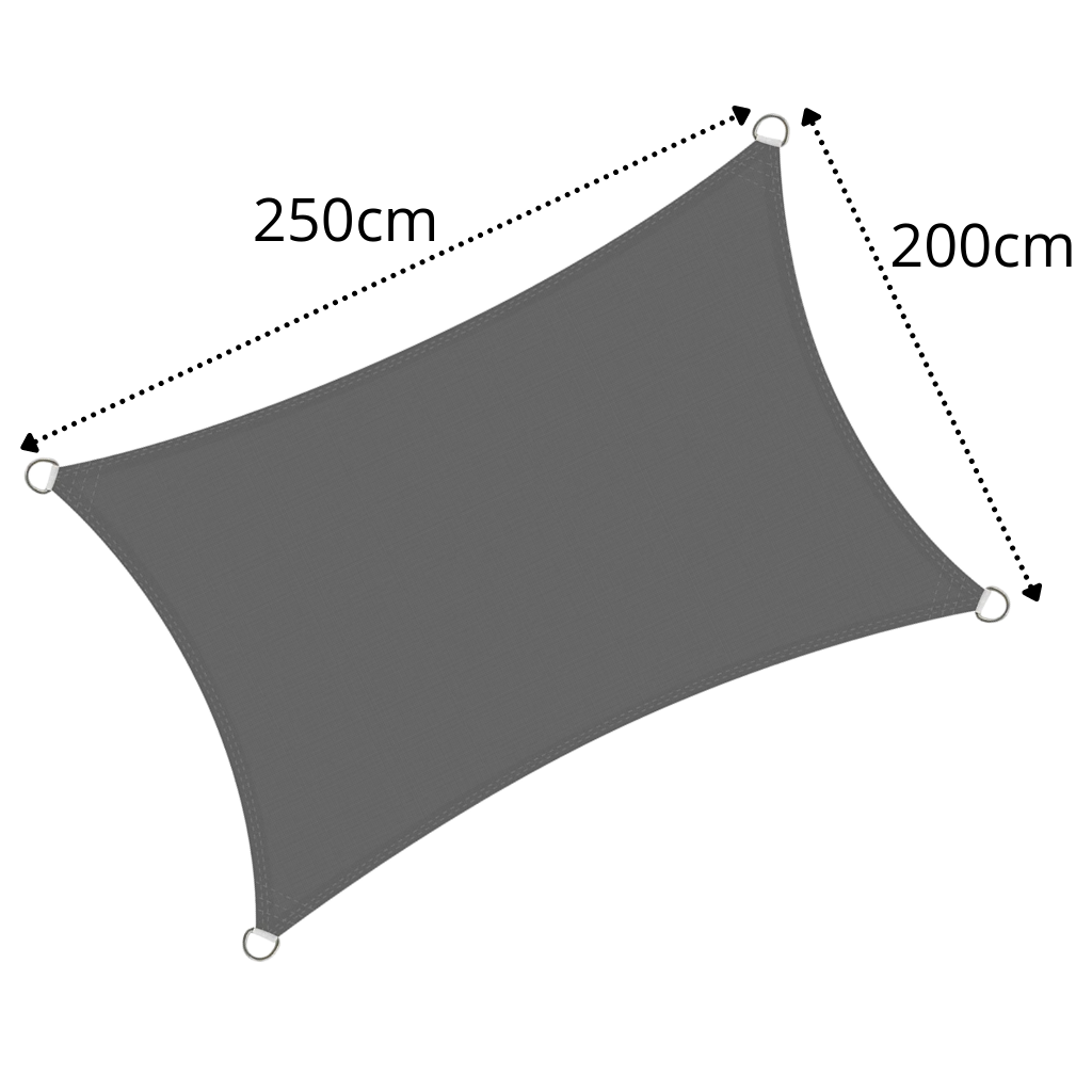 Parasole rettangolare resistente alle intemperie vela - Ozerty