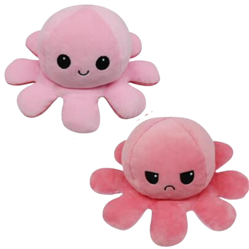 Reversible plush mini octopus