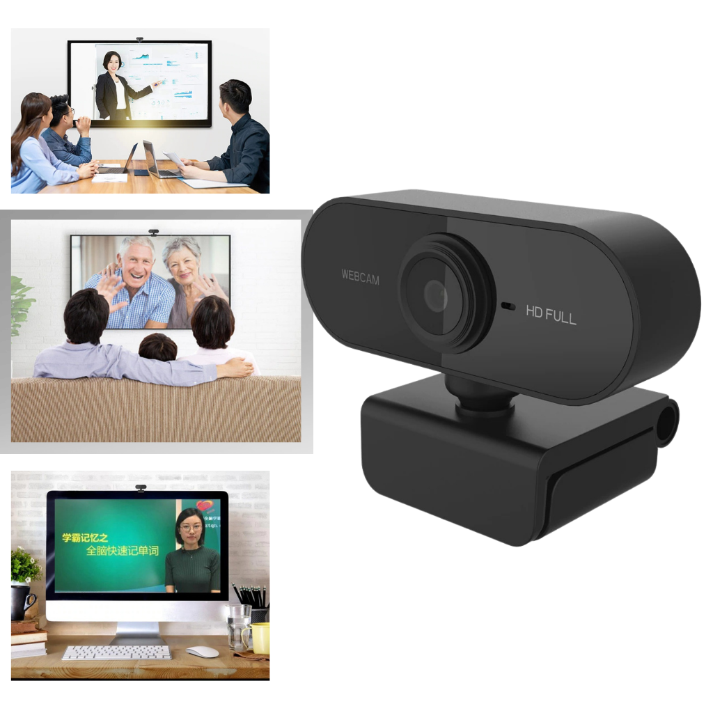 Webcam USB HD 1080p rotante con microfono - Ozerty