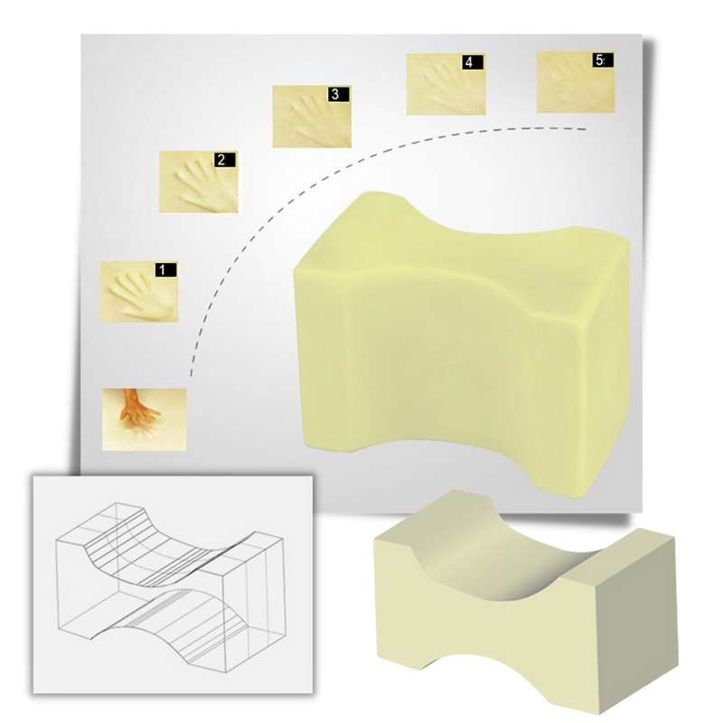 Cuscino laterale per ginocchia e gambe memory foam - Ozerty