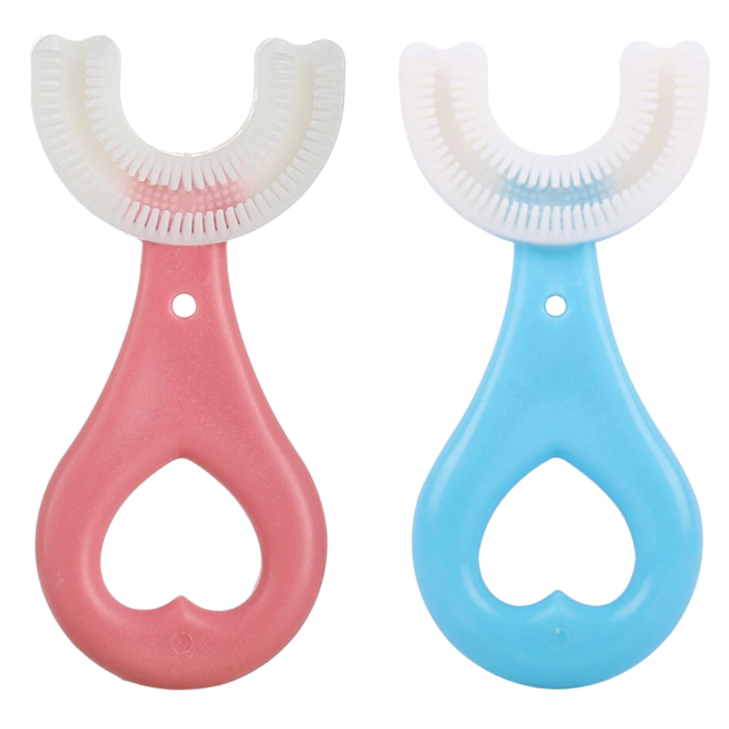 Spazzolino da denti a forma di U per bambini (confezione da 2) - Ozerty