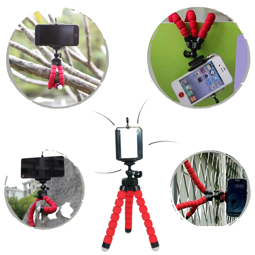 Mini set di treppiedi flessibili per telefono - Ozerty